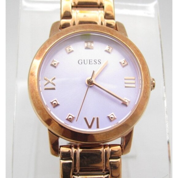 Women Guess Quartz WR Analog 28mm Round Watch (H945) "New Battery" - Picture 1 of 11